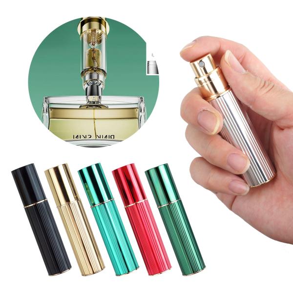 優れた機能性とデザインの携帯用アトマイザー香水のほかに化粧水やアルコールなども詰め替えることができます。ボトルの底から直接詰め替える仕様なので手が汚れにくく簡単に詰め替えることができます。細かいミストで均一にまんべんなく塗布することができま...