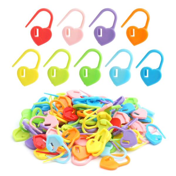 カラフルなカラーで目立ちやすいロック式段数マーカー編みものには必須のアイテム♪カラフルなカラーなので目印になり、スムーズに編み進められます。編み目から外れにくいロック式！ちょうどいいサイズ感で扱いやすく、編むときの邪魔になりません。ハート型...