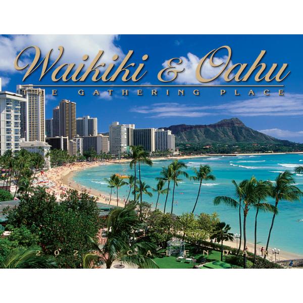 送料無料！ ABCストア　2023年 ハワイ カレンダー　Waikiki & Oahu　ワイキキ＆オアフ　2023 ハワイアン 雑貨