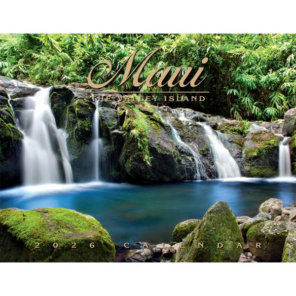 ABCストア　2026年 令和8年　ハワイ カレンダー マウイ島の風景　ハワイ直輸入　2026 ハワイアン 雑貨　　Maui　The Valley Island