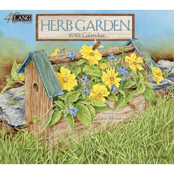過去カレンダー　2022年　ラング / LANG カレンダー  Herb Garden   ハーブ・ ガーデン　Jane Shasky