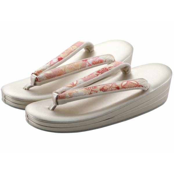 商品情報新品 振袖用お洒落な柄の鼻緒にシンプルな草履単品です鼻緒の裏はソフト加工で足に負担がかかりにくい※訳説明：台にスレ・汚れがあります。こちらは訳あり商品です。（交換・返品不可とさせて頂いておりますのでご了承下さいませ。）台には高級草履...