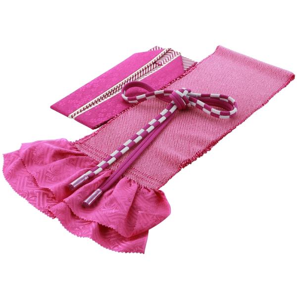 振袖用 正絹 四ッ巻絞り 帯揚げ・帯締め・重ね衿 3点セット