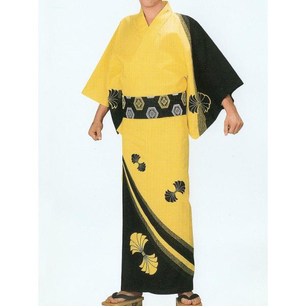 浴衣反物　4点 在庫処分品 お祭天国 きぬずれ 浴衣 反物 熨斗目 イエロー 綿 ma