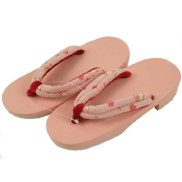 とっても軽い 桐 下駄 女の子用 浴衣下駄 16 5 19 5cm ピンクにうさぎ Kodomogeta C 10 和の心 小雪 通販 Yahoo ショッピング