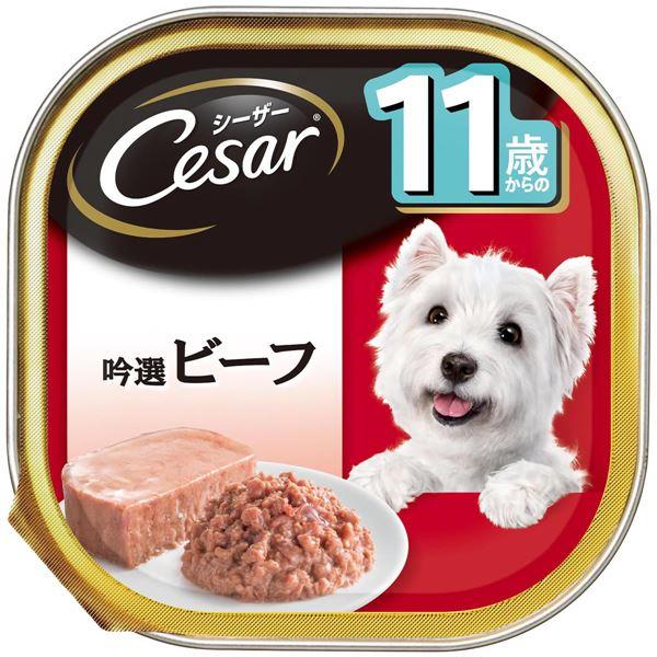 まとめ シーザー 11歳からの 吟選ビーフ 100g 96セット ペット用品 犬用フード