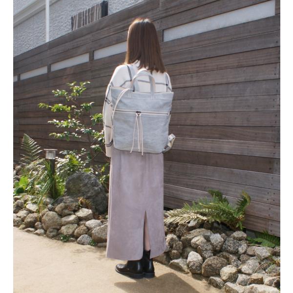 〔日本製〕備長炭染め帆布（倉敷帆布・タケヤリ社製）（REAL　MIND　カーボン）ユニセックス、リュック　LY-120184