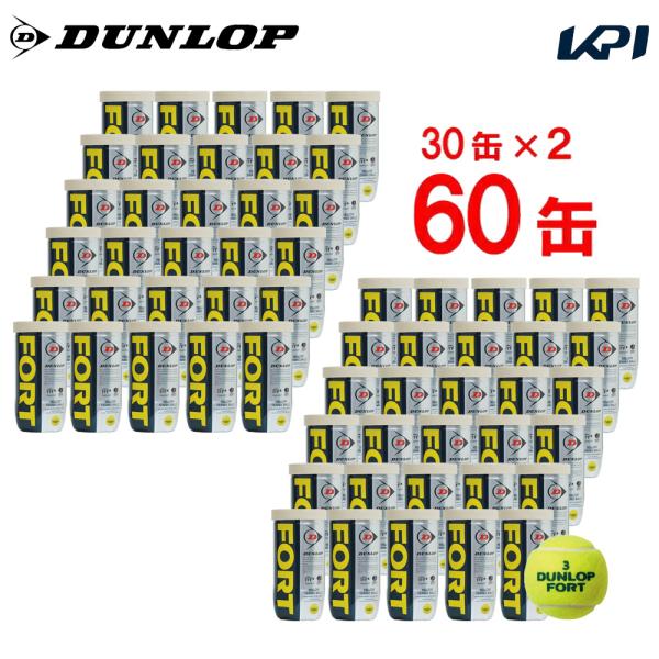 「合宿応援キャンペーン10袋」 『即日出荷』DUNLOP ダンロップ FORT フォート [2個入]2箱セット 30缶×2=120球 テニスボール  爆買