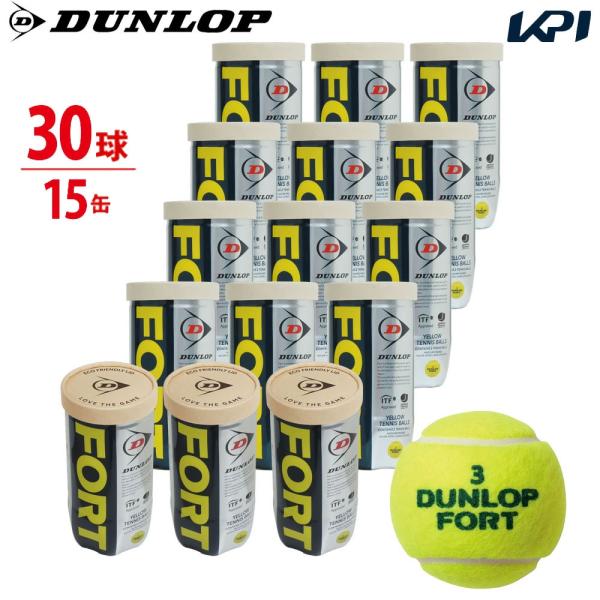 「2球入×15缶セット」DUNLOP ダンロップ 「FORT フォート [2個入] 1缶×15 30球 」テニスボール『即日出荷』