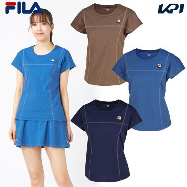フィラ FILA テニスウェア レディース   ゲームシャツ EL0225 2025FW「サンバイザーキャンペーン対象」