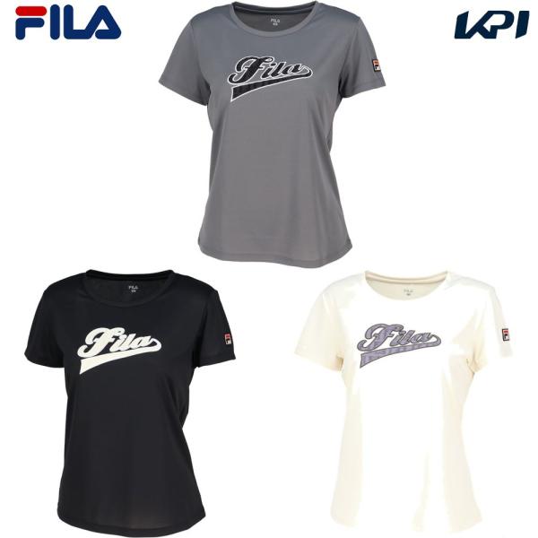 フィラ FILA テニスウェア レディース   アップリケTシャツ EL0251 2025FW 「サンバイザーキャンペーン対象」