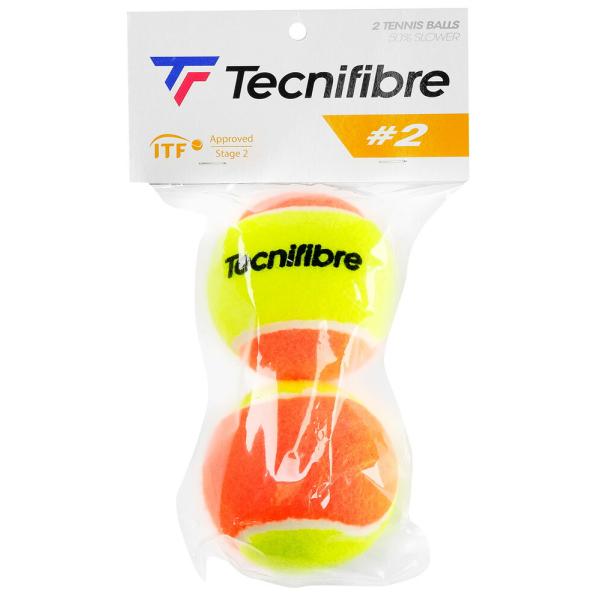 『即日出荷』テクニファイバー Tecnifibre ジュニアテニスボール  stage2 ステージ2 2球入 TBP2OR1