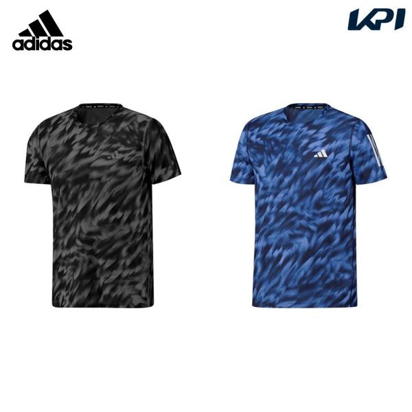 アディダス adidas ランニングウェア メンズ   オウン ザ ラン 総柄プリント 半袖Tシャツ TX758 2025FW