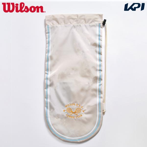 ウイルソン Wilson テニスバッグ・ケース    WILSON LEGACY RACQUET SOFT COVER Cream/B レガシー ラケットカバー WR8049402001