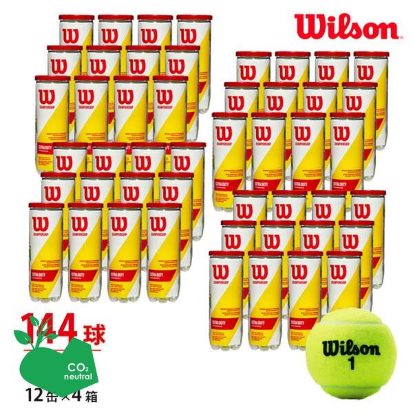 「合宿応援キャンペーン5袋」 「SDGsプロジェクト」「4箱セット」Wilson ウイルソン  CHAMPIONSHIP EXTRA DUTY チャンピオンシップエクストラデューティー  3球×48缶=144球  WRT100101 テニス...