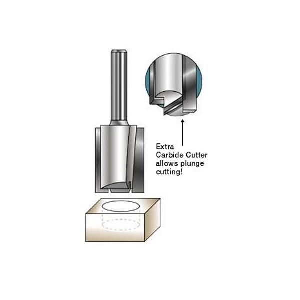 MLCS #7751 Plunge Cutting Straight Router Bits - vWntXg[grbg ( 3/8" / 1" )