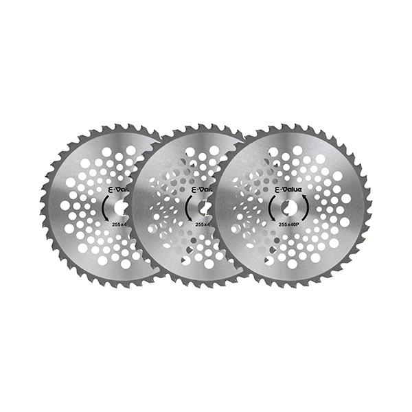 他サイト： E-VALUE 軽量タイプチップソー 3枚組 ETT-255mmX3P 【4977292643931】の商品画像