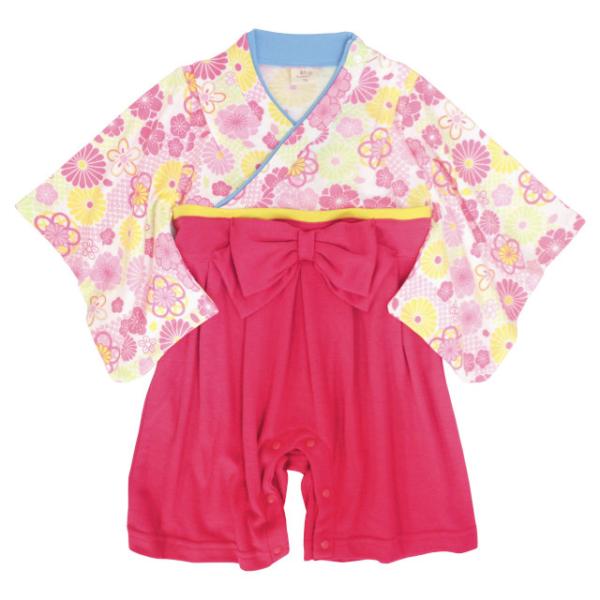 【メール便対応】初節句 お宮参り 七五三 結婚式 端午の節句 イベントにぴったりの和風デザインの袴風ベビーロンパースです衿のボタンと股下のボタンでかぶせて着せるタイプボタンなのでおむつ替えも簡単年賀状用のお写真はもちろん お正月・お食い初め...