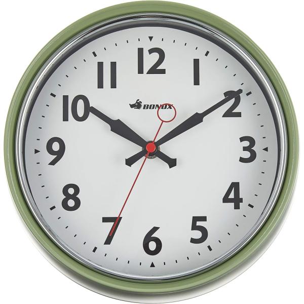 ★サイズ：Φ21cm x 奥行6.5cm★材質：スチールガラス★カラー：セイジグリーン★電源：単3電池×１本（動作確認用の電池付き）★原産国：中国