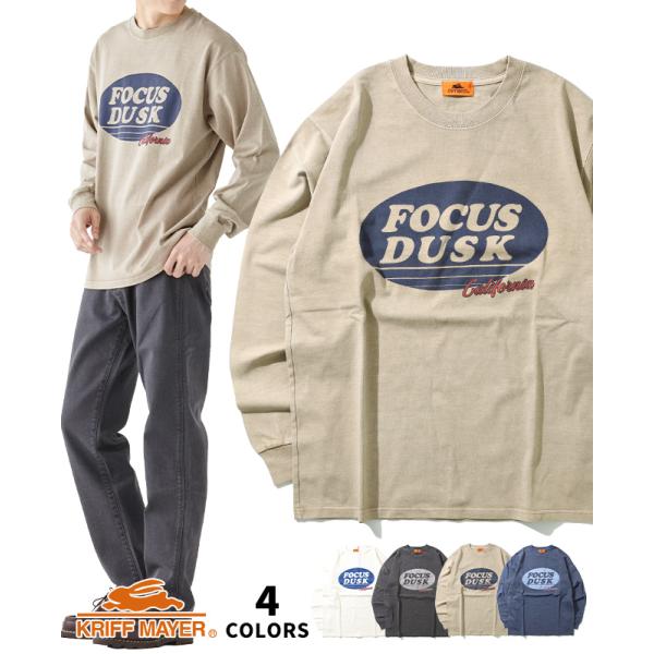 クリフメイヤー KRIFF MAYER メンズ ユニセックス 長袖 Tシャツ ピグメント 綿100 2025SS オーバーダイ ロンT FOCUS