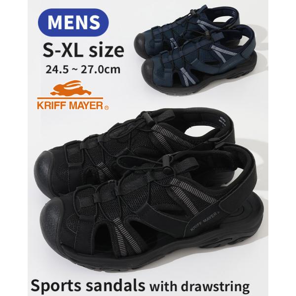 クリフメイヤー メンズ KRIFF MAYER MENS サンダル シューズ スポサン 夏 川 海 アウトドア 靴 スポーツサンダル グルカサンダル ドローコード