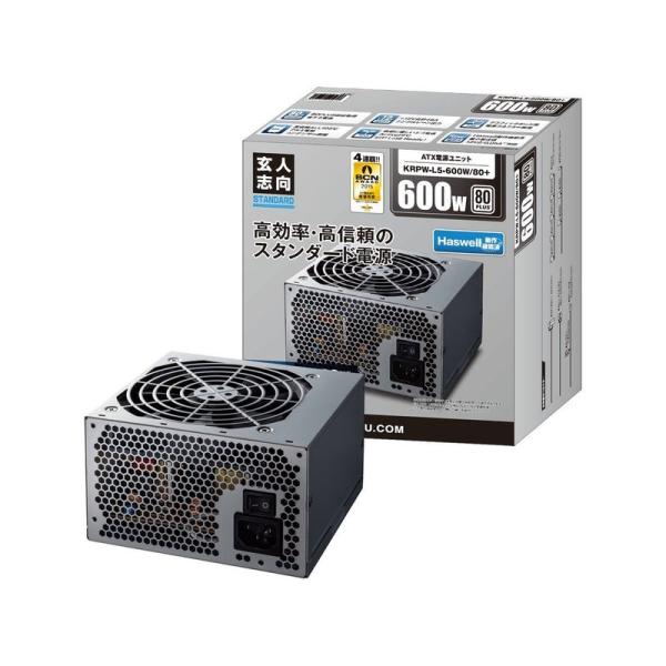 玄人志向 STANDARDシリーズ 80 PLUS 600W ATX電源 KRPW-L5-600W/...