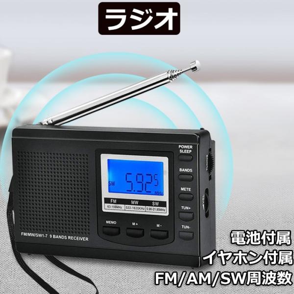 ラジオ 小型ポータブル Fmamsw ワイドfm対応 高感度受信クロックラジオ イヤホン付き タイマー機能 Usb電池式 横置き型 日本語取扱説明書付き Radio2 Krisonヤフーショップ 通販 Yahoo ショッピング