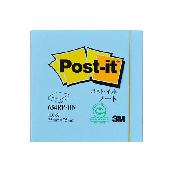 3M-654RP-BN ポストイット再生紙 ノート ブルー ※詳細は商品説明をご確認下さい。商品ページは縦長です。