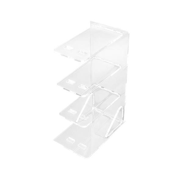 日本トラストテクノロジー 3Dミニカーパーク4 高透明度の国産アクリル製 Aタイプ ストリートディスプレイ クリア AC-3DPK4-A000