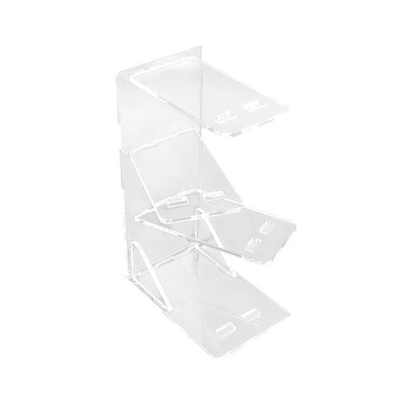 日本トラストテクノロジー 3Dミニカーパーク4 高透明度の国産アクリル製 Bタイプ ウィングディスプレイ クリア AC-3DPK4-B000