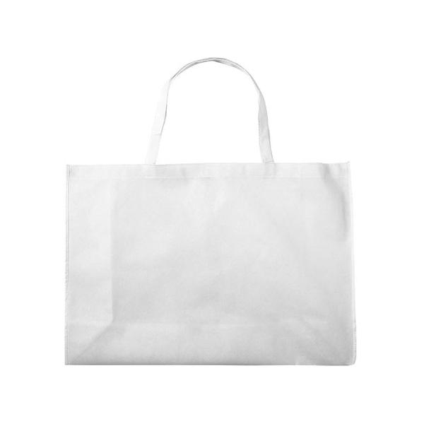 ARTEC カラー不織布バッグ 15cmマチ付き 大(63×46cm) 白 マチ15cmの大容量底板付&開口部面ファスナー付き ATC11168