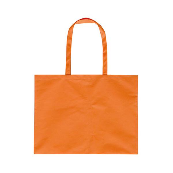 ARTEC カラー不織布バッグ 大(63×46cm) オレンジ 軽くて丈夫な肩掛けできる不織布バッグ ATC11323