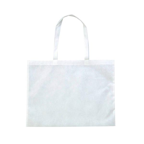 ARTEC カラー不織布バッグ (縫製タイプ) 大(63×46cm) 白 軽くて丈夫な肩掛けできる不織布バッグ ATC11327