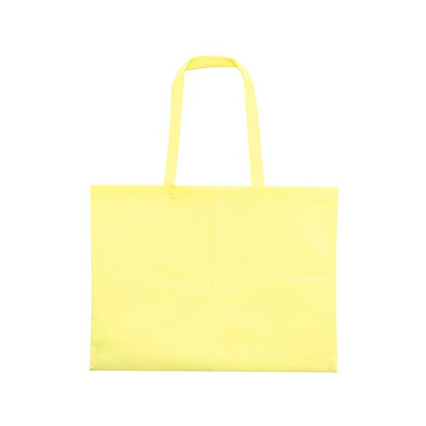 ARTEC カラー不織布バッグ 8切(47.5×35.5cm) 薄黄 軽くて丈夫な肩掛けできる不織布バッグ ATC11366