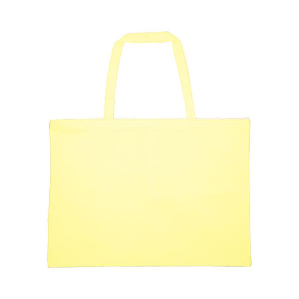 ARTEC カラー不織布バッグ チャック付 大(63×47cm) 薄黄 中身がとび出さないチャック付の不織布バッグ ATC11379