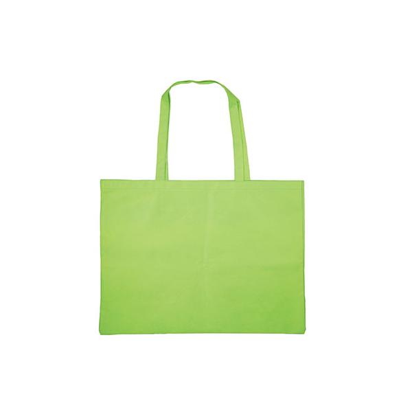 ARTEC カラー不織布バッグ 5cmマチ付き 大(62×45cm) 黄緑 軽くて丈夫な肩掛けできる5cmマチ付きの不織布バッグ ATC11383