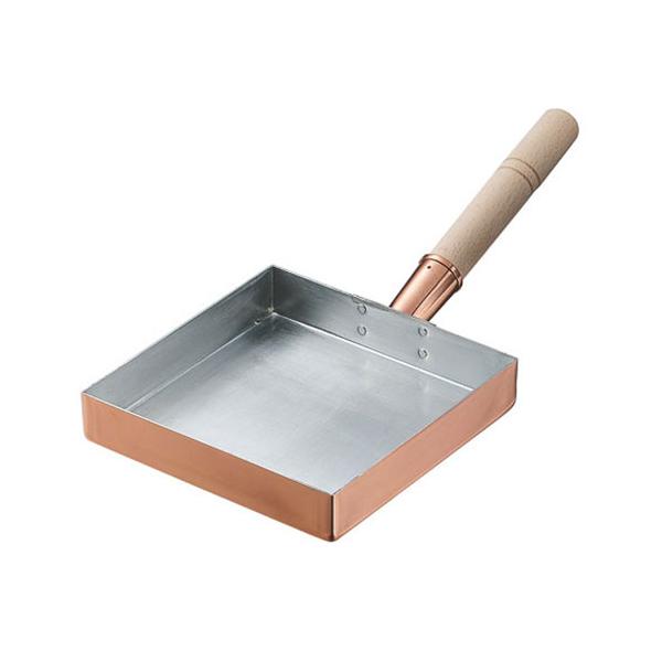 田辺金具 銅玉子焼関東型 サイズ大(21cm) 使うたびによくなじむプロ愛用の逸品 本体底面が正方形 210×210×36mm 日本製 TK-0729
