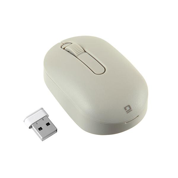 Digio 小型 無線静音3ボタン BlueLEDマウス カードサイズマウス グレー MUS-RKT246GY