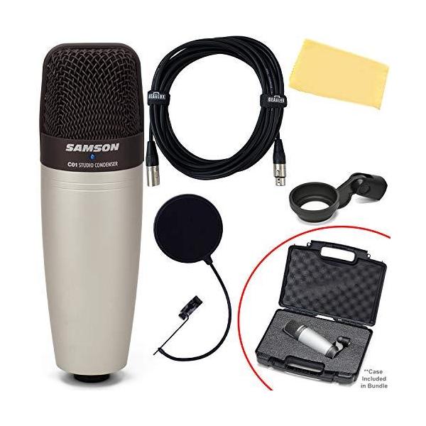 <新品>Samson C01 Large Diaphragm Vocal Condenser Microphone Bundle with Swivel Stand Mount, Carry Case, XLR Cable, Pop Filter, and Aus <新品>Samson C01 Large Diaphragm Vocal Condenser Microphone Bundle with Swivel Stand Mount, Carry Case, XLR Cable, Pop Filter, and Aus