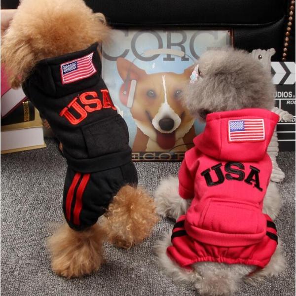 犬 服 犬の服 ペットウェア ペット服 ペット用品 つなぎ 現品 あったか 犬用品 Usaロゴスポーティーパーカー ドッグウェア