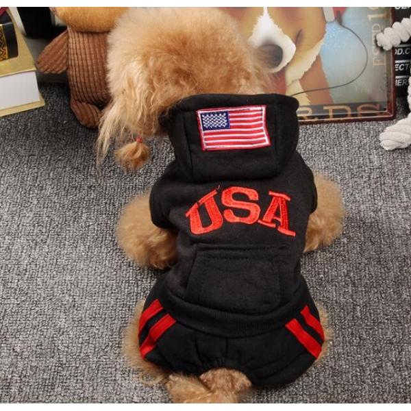 犬 服 犬の服 ペットウェア ペット服 ペット用品 つなぎ 現品 あったか 犬用品 Usaロゴスポーティーパーカー ドッグウェア