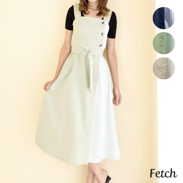 ワンピース レディース ロング オーバーオール 秋冬 ロングワンピース オールインワン ストライプ切替ジャンパースカート 春夏 可愛い 春の新作シューズ満載