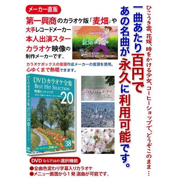 DVDカラオケ全集 38 特選ヒットソング　Best Hit Selection 20