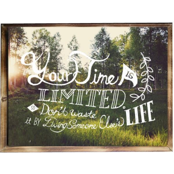 メッセージと風景を合わせたアートボードで、お部屋を流行のスタイルにデコレーション♪深みのある木枠が温かな雰囲気を演出してくれます！