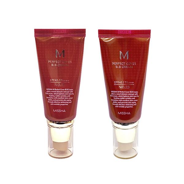 お得超特価 選べるお得な1+1セットMISSHA ミシャ M Perfect Cover BB Crea パーフェクトBBクリーム SPF42/PA+++ 選択2タイプ＊実際のカラーと商品ページのカラーは異なる場合があります。＊効果機能につ...