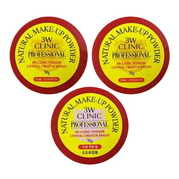 韓国コスメロングセラー商品3W CLINIC メイクアップパウダー 30g10号 - 透明パール21号 - ライト23号 - ナチュラル商品説明 元祖ともいえるフェイスパウダー フェイスパウダーが光をやさしく拡散し、より艶やかなメイクの仕上...