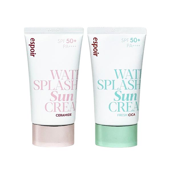 espoir エスポア リニューアルしました！ウォータースプラッシュサンクリーム- セラミド 60ml spf50+ pa++++- フレッシュシカ 60ml spf50+ pa++++※商品ページのカラーと実際のカラーまたはお肌の発色カラ...