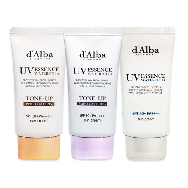 ◆商品名： ウォーターフルトーンアップサンクリーム / ウォーターフルエッセンスサンクリーム 各50ml◆製造会社：dAlba ダルバ◆原産地：韓国SPF50+ / PA++++日焼け止めクリームエッセンス日焼け止めトーンアップ日焼け止め（...