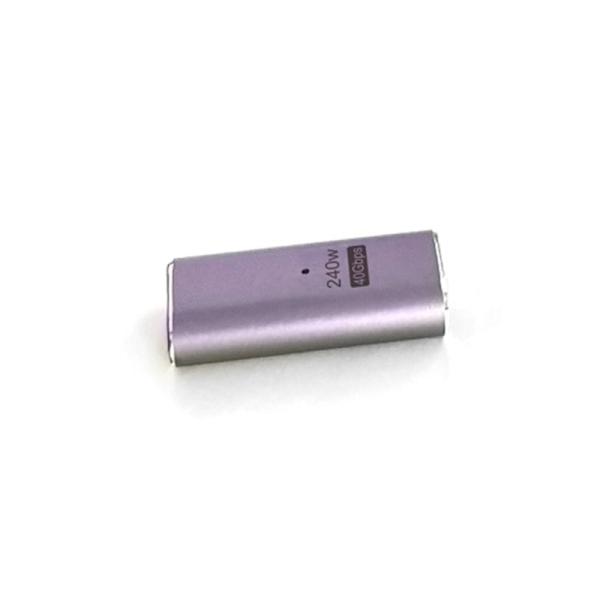 フリーダム Type-C変換コネクタ 中継ストレート(メス‐メス) FUSB-CCA07C ブラック・Type-Cケーブル同士を接続し、延長するアダプタ・最大40Gbpsの高速データ転送が可能・最大電力240W(48V/5A)に対応