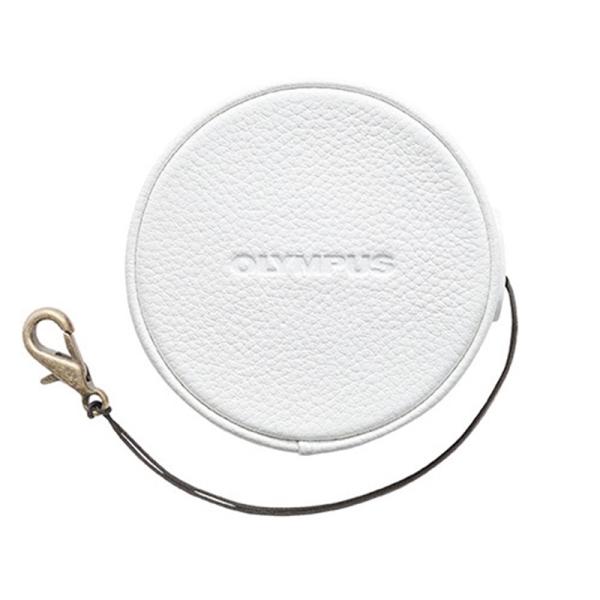 オリンパス レンズジャケット LC-60.5GL WHT ホワイト・M.ZUIKO DIGITAL ED 14-42mm F3.5-5.6 EZ用の本革レンズジャケット・レンズ保護・ストラップ付き